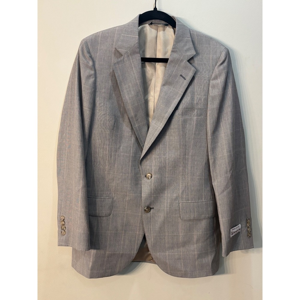 New Racquet Club for Dillard's Blazer Sport Coat Two Button Gray Wool Mens 39R‎